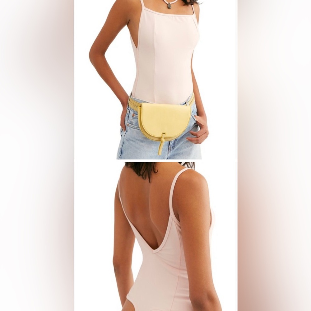 Free People Lila Square Neck Bodysuit NWT